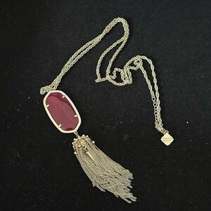 Kendra Scott Rayne Necklace Red and Gold